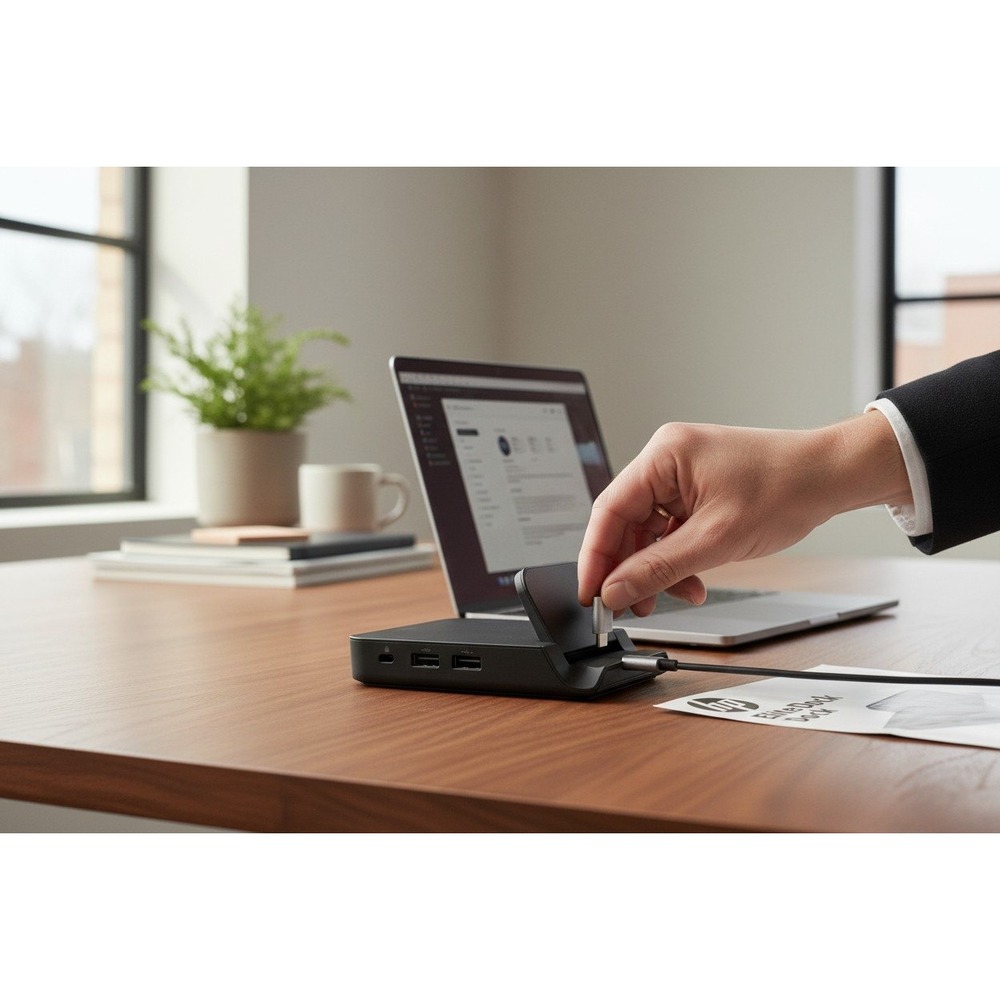 HP ElitePad Docking Station HSTNN-C75X Black Very Good HDMI VGA USB Ethernet